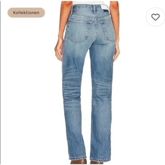 RE/DONE 90s High Rise Ankle Crop Jeans Sz 25 Button Fly Aged Indigp Blue - Picture 5 of 10